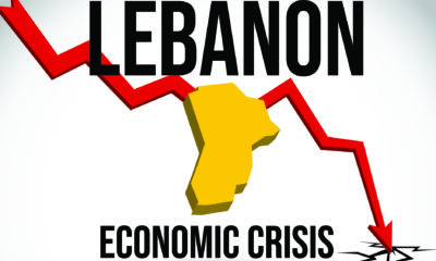 Lebanon Map Financial Crisis Economic Collapse Market Crash Glob