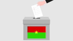 Ballot Box With An Illustrated Flag For The Country Of Burkina Faso