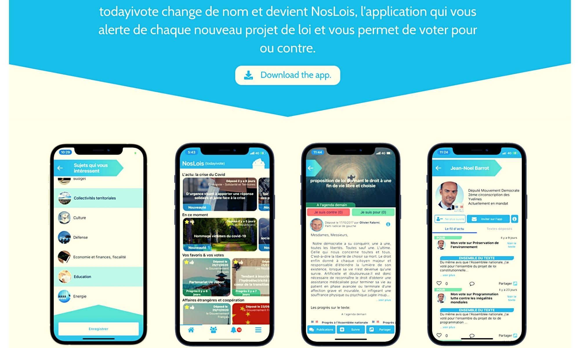 Vivre ailleurs, sur RFI. Les expatriés et l'application «Todayivote» ou «NosLois»