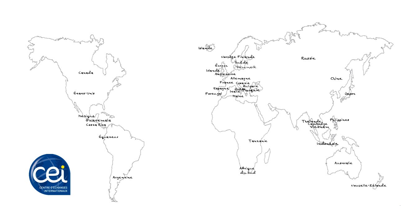 carte des destinations