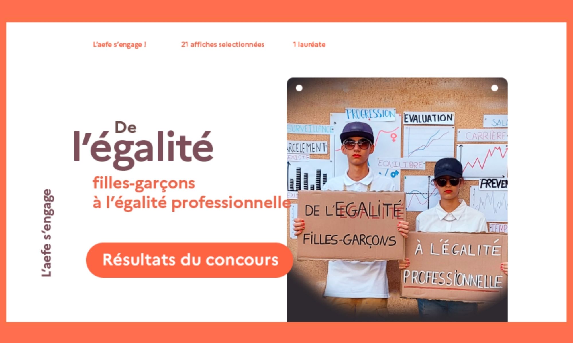 Le palmarès du concours d’affiches #AEFEgalité 2022