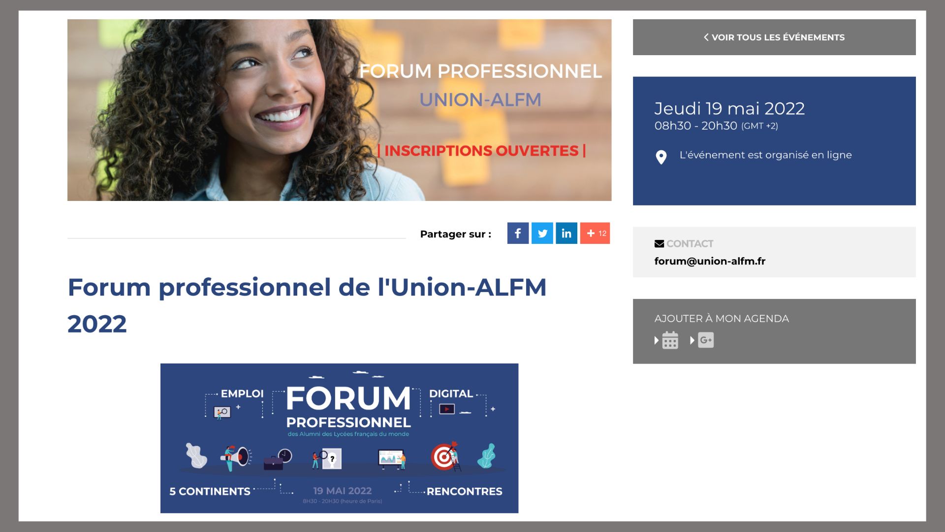 Vivre ailleurs, sur RFI : “Troisième Forum professionnel de l'Union-ALFM“