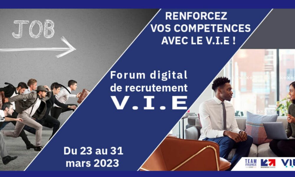 Business France organise un forum digital de recrutement des V.I.E du 23 au 31 mars