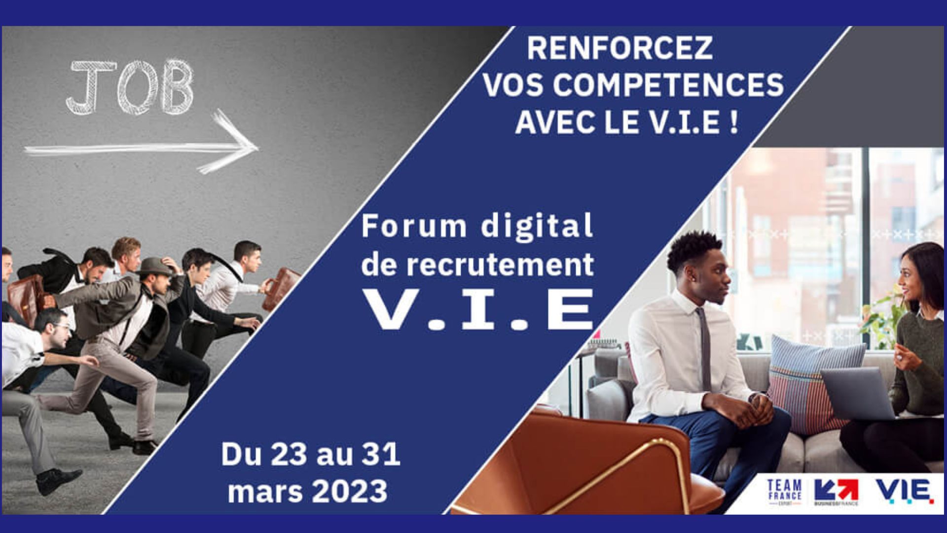 Business France organise un forum digital de recrutement des V.I.E du 23 au 31 mars