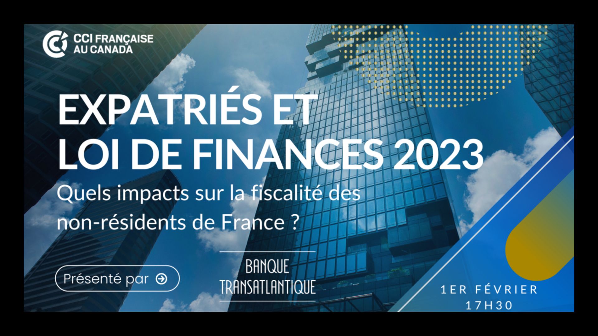 CCI France-canada : conférence sur les apports de la Loi de Finances 2023