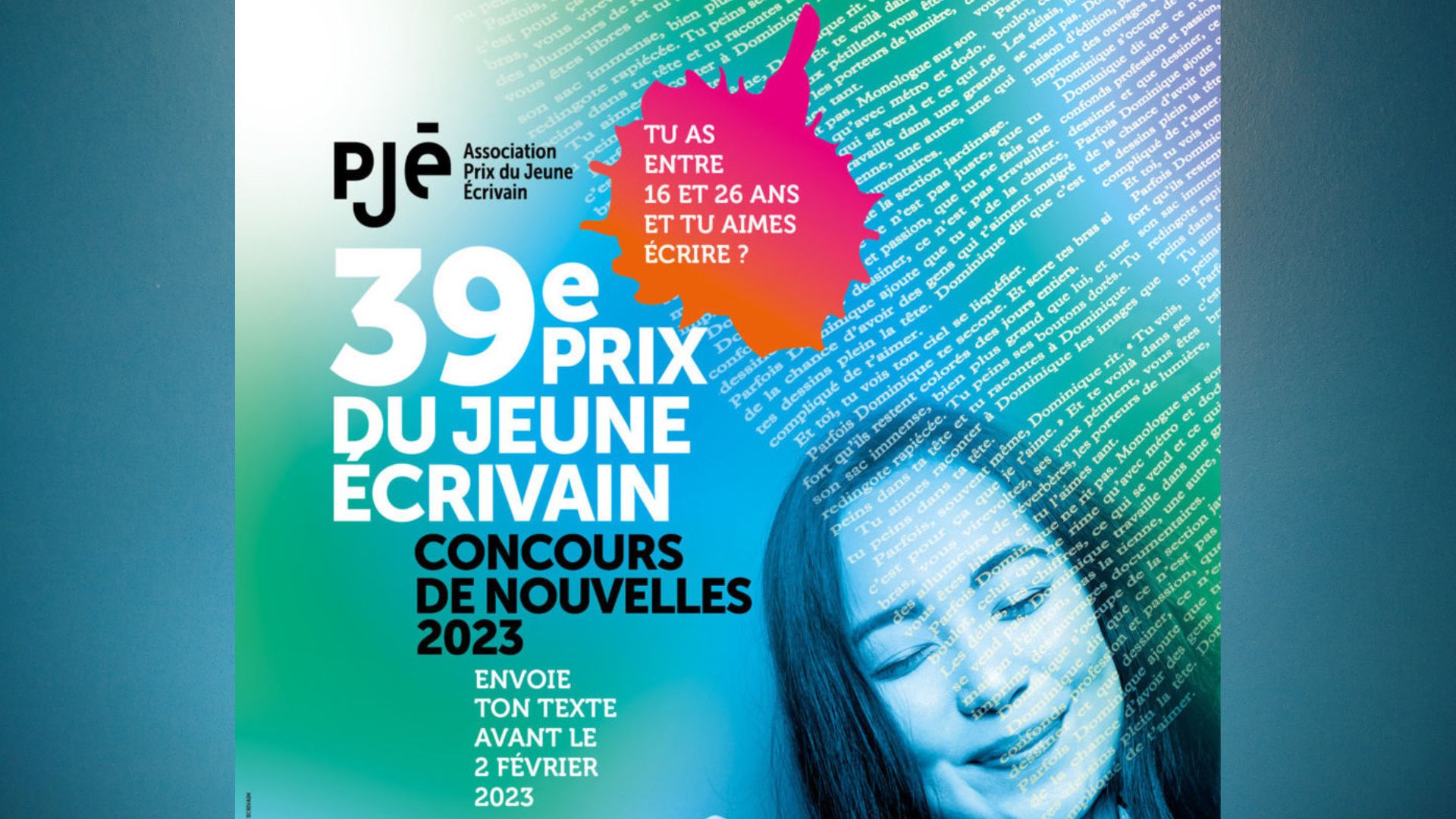 Concours : prix du jeune écrivain francophone 2023