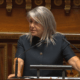 Evelyne Renaud-Garabedian lors de l'examen de la proposition de loi en séance publique au Sénat.