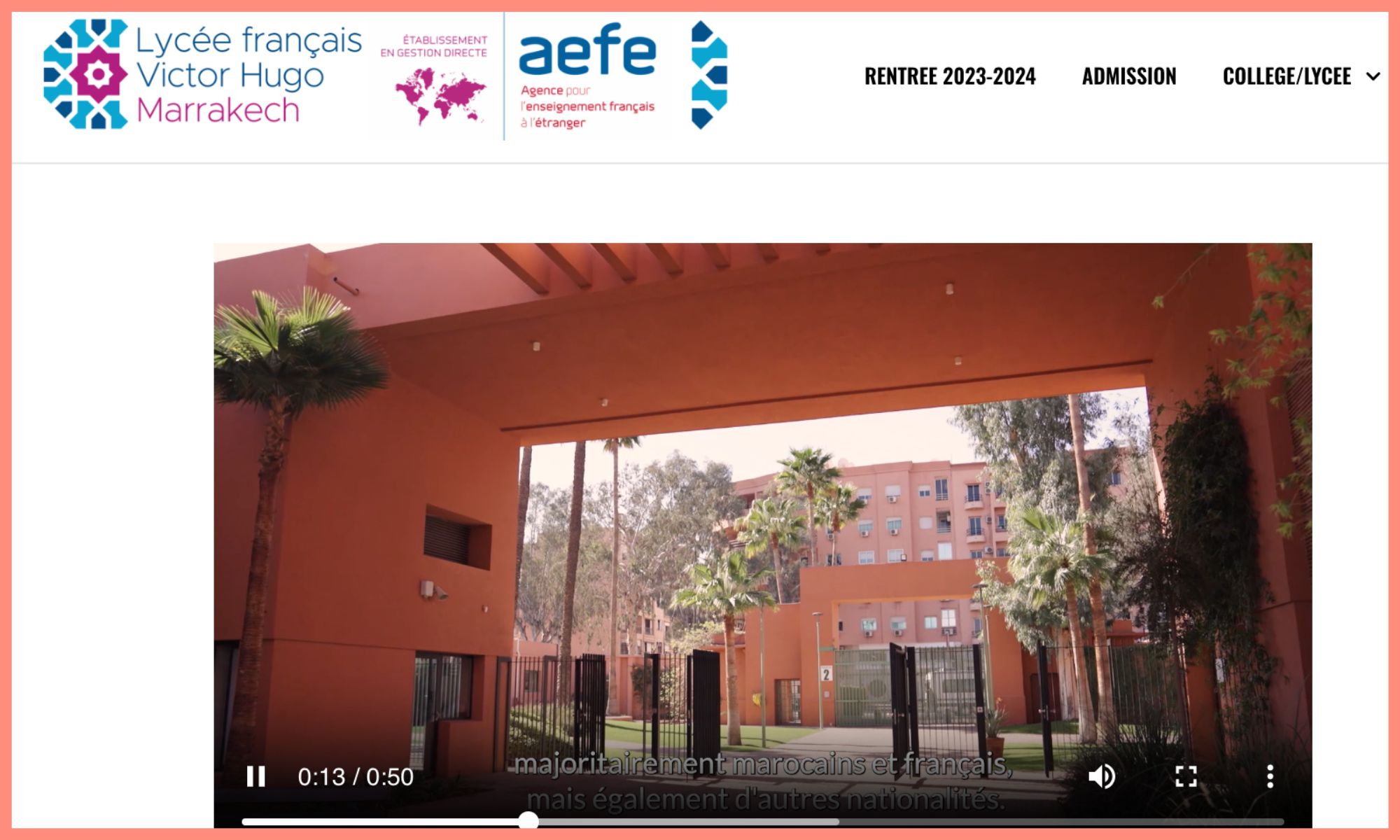 Vivre ailleurs, sur RFI : La gestion du séisme au lycée français de Marrakech