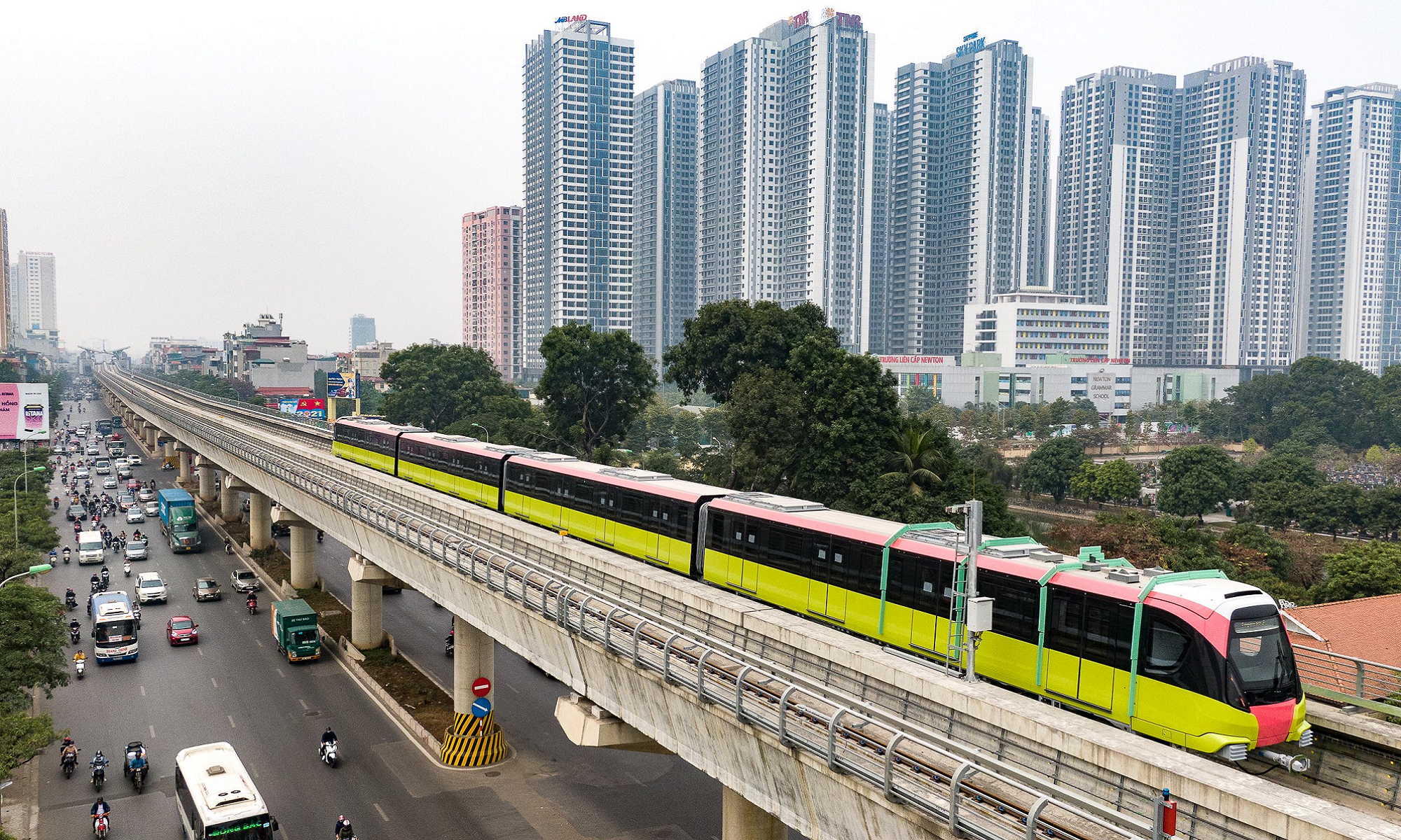 Le métro à Hanoï, Vietnam.