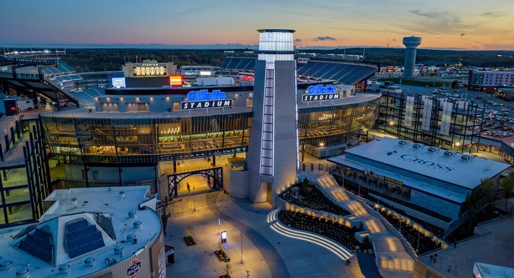 Le Gillette Stadium à Foxboroug comprend 65878 places. © Gillette Stadium
