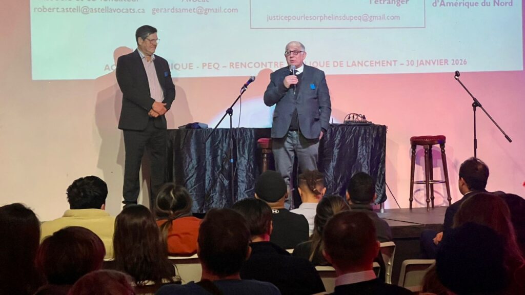 Me Robert Astell (à gauche) et Me Gérard Samet (à droite), avocats en charge de l’action juridique