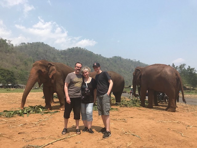 Patrice, Christine et Logan en Thailande
